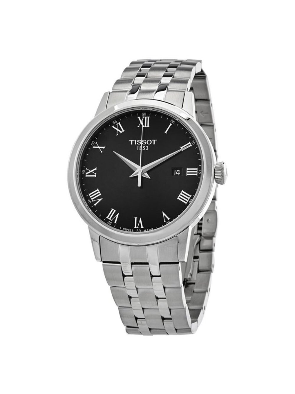 NWT Authentic Tissot T-Classic Quartz Black Dial Men's Watch